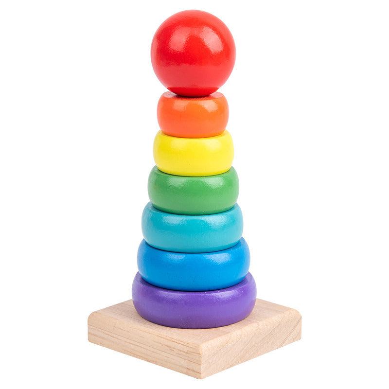 Rainbow Arch Wooden Building Blocks Set