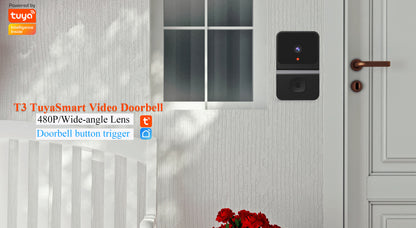 New Smart Video Doorbell T23 with Cloud Storage - 480P Wireless WiFi, Mobile Remote Intercom, In-Stock for Instant Shipping