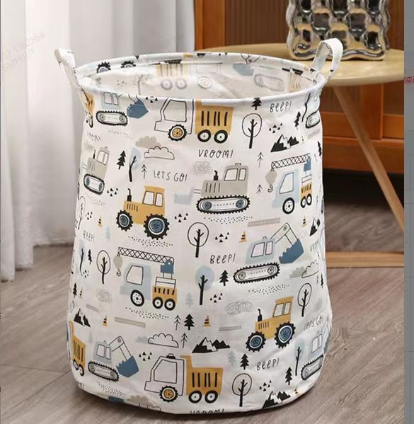 Kids Large Cotton Linen Laundry Basket