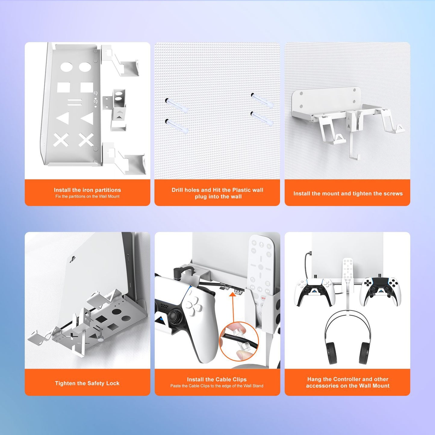 Wall Mount Stand for PS5 Consoles