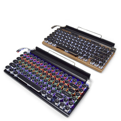 Punk Retro Mechanical Keyboard - Esports, Office, Wired, Wireless, Bluetooth - Green Shaft Typewriter Style