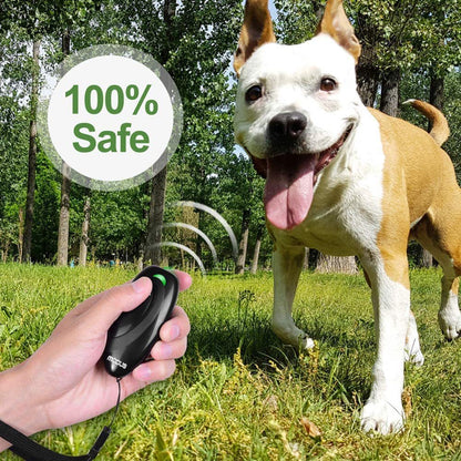 Handheld Ultrasonic Dog Trainer and Bark Deterrent - Safe and Effective Ultrasonic Training Device