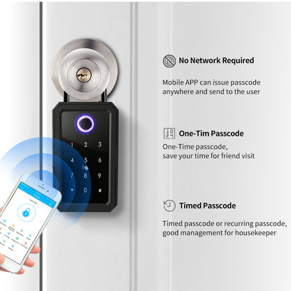 Fingerprint Key Box Password Storage Box - WiFi Enabled TTLock Bluetooth Fingerprint Lock