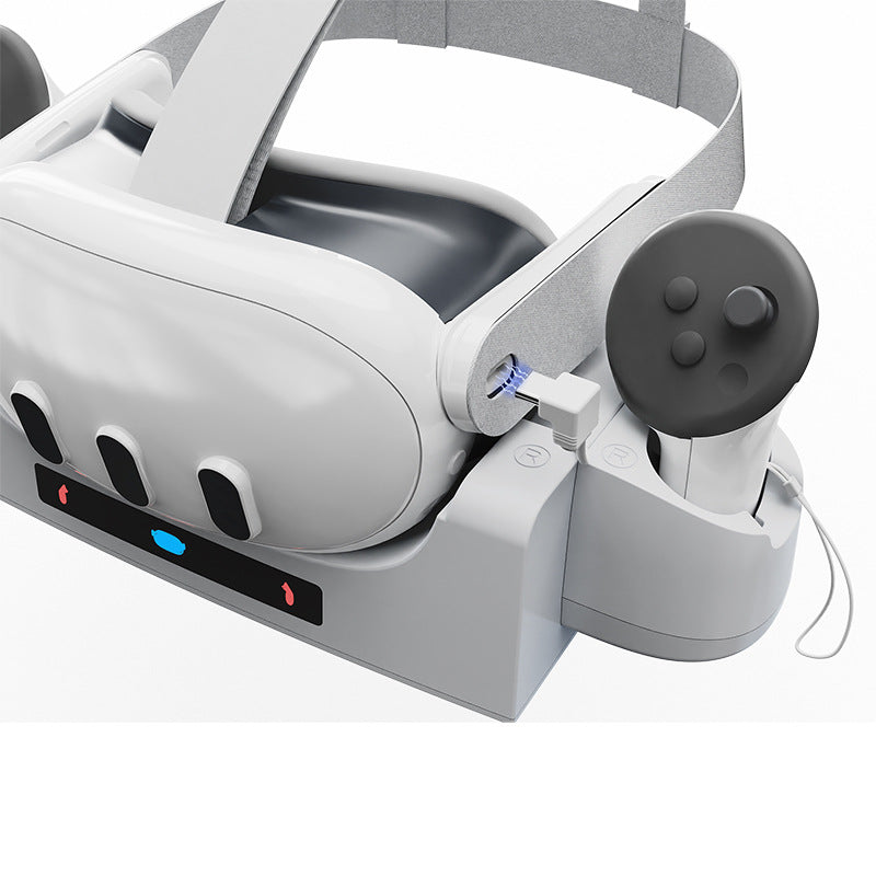 Oculus Quest 3 VR Headset Charging Dock with Wall-Mountable Touch Controller Stand - Meta Quest 3 Controller Charger