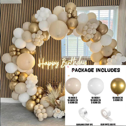 Platinum Balloon Set - Gold Balloon Decor for Birthday Parties, Celebrations & Event Decorations