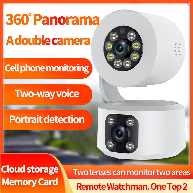 Dual-Screen Surveillance Camera with Wireless Remote Access