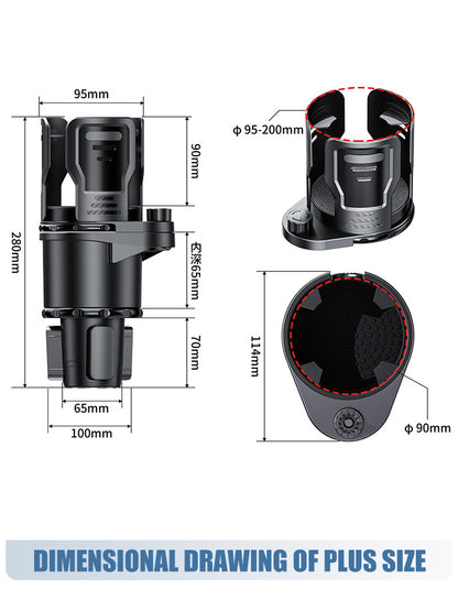 Multifunctional Car Water Cup Holder - Vehicle Beverage Holder with Switch Lock