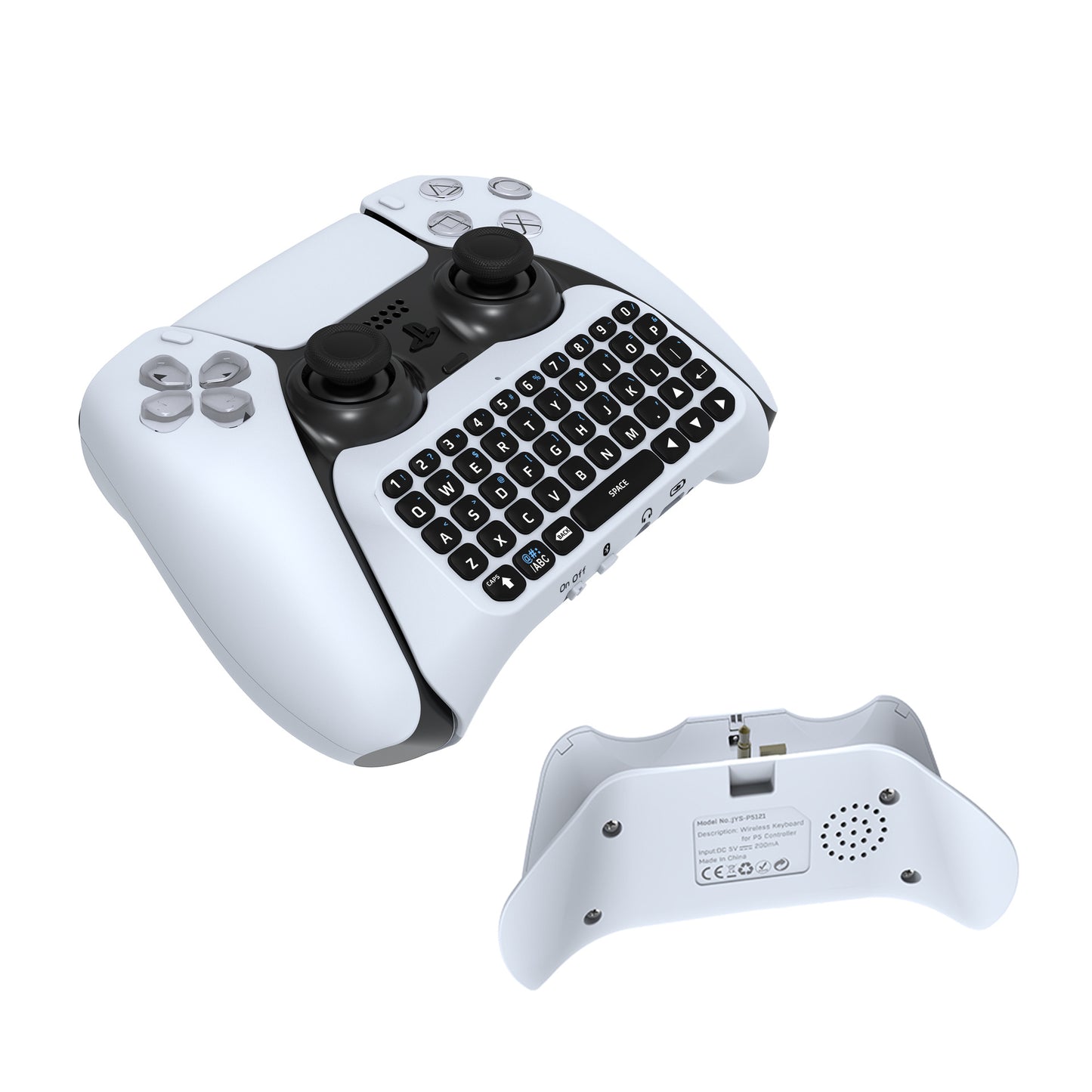 PS5 Wireless Bluetooth External Keyboard with Built-in Speaker for Voice Chat