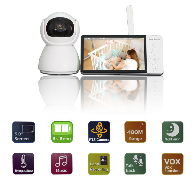 5-Inch 1080P Baby Monitor – High-Definition Baby Surveillance Camera