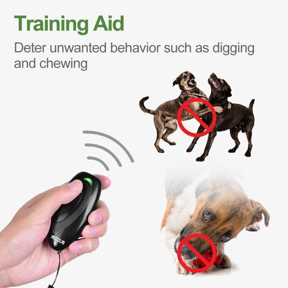 Handheld Ultrasonic Dog Trainer and Bark Deterrent - Safe and Effective Ultrasonic Training Device