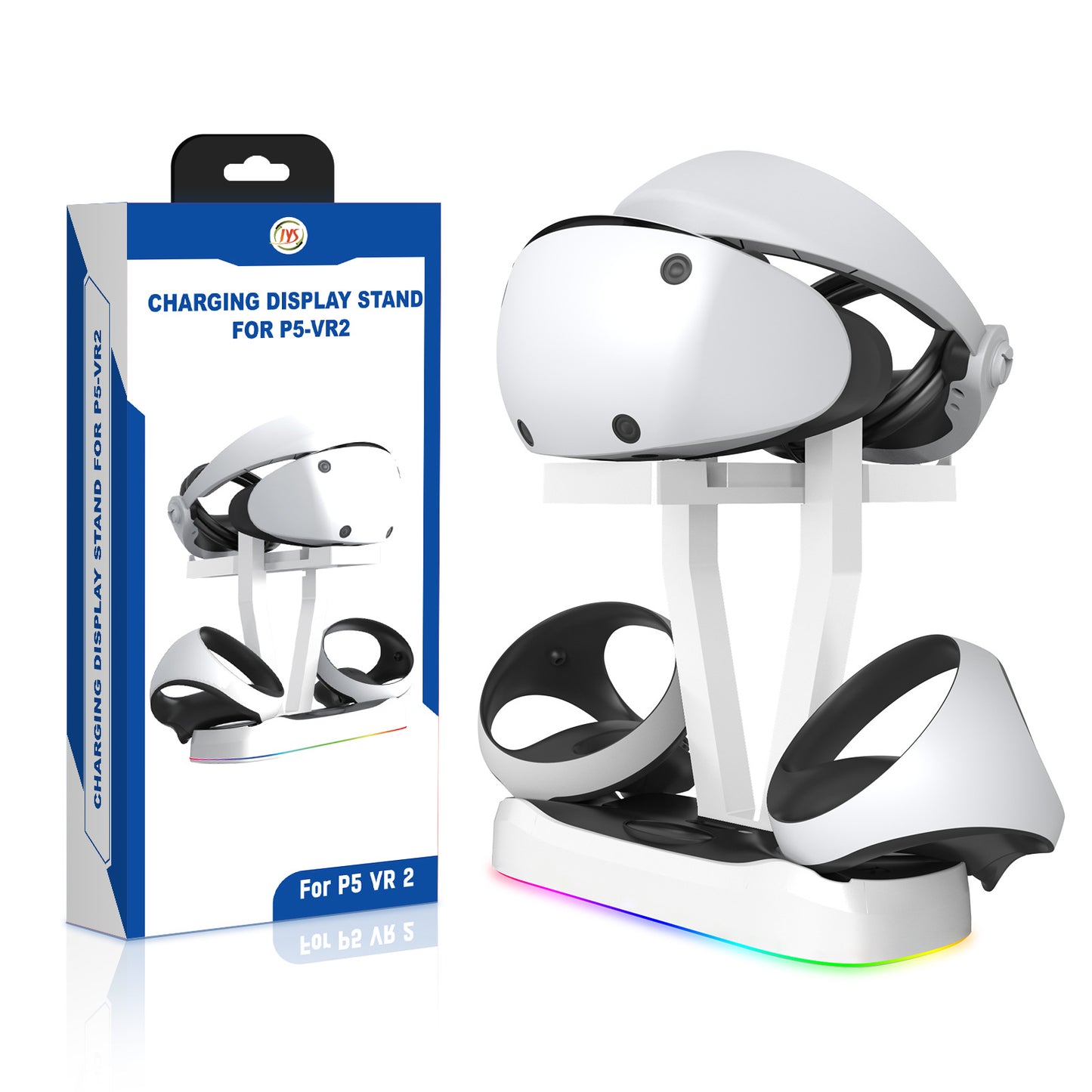 PS5 VR2 Magnetic Charging Dock with RGB Lighting - Gaming Accessory for PS VR2 and VR Headset Storage