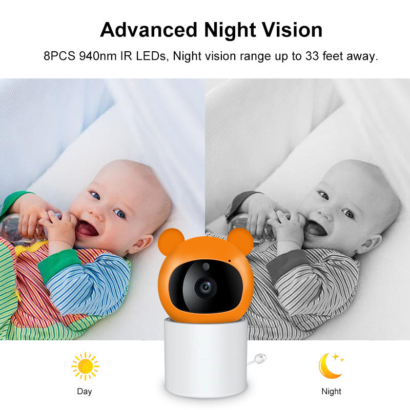 5-Inch Display Baby Monitor with Two-Way Audio and 355° Video Surveillance