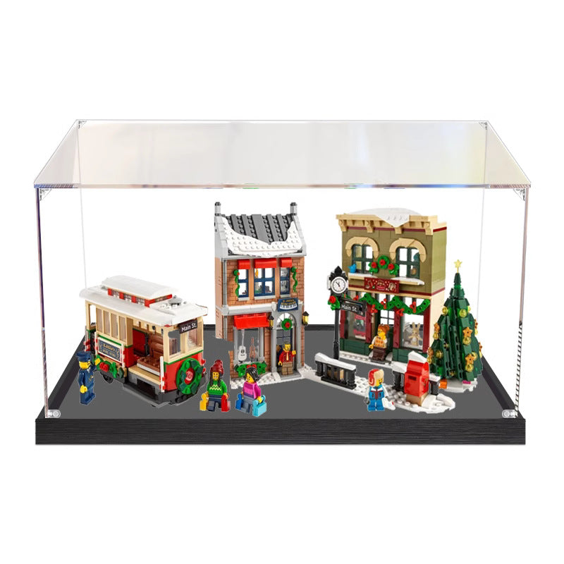 Clear Acrylic Display Case for LEGO 10308 Holiday Main Street – Dustproof Showcase for Collectibles