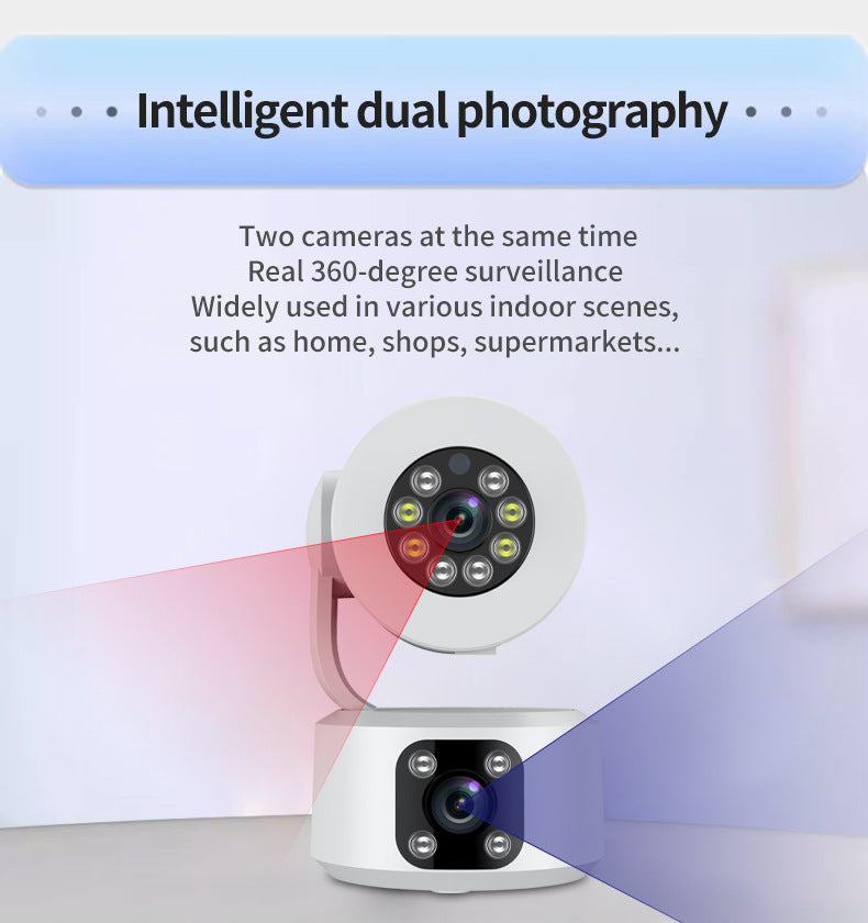 Dual-Screen Surveillance Camera with Wireless Remote Access