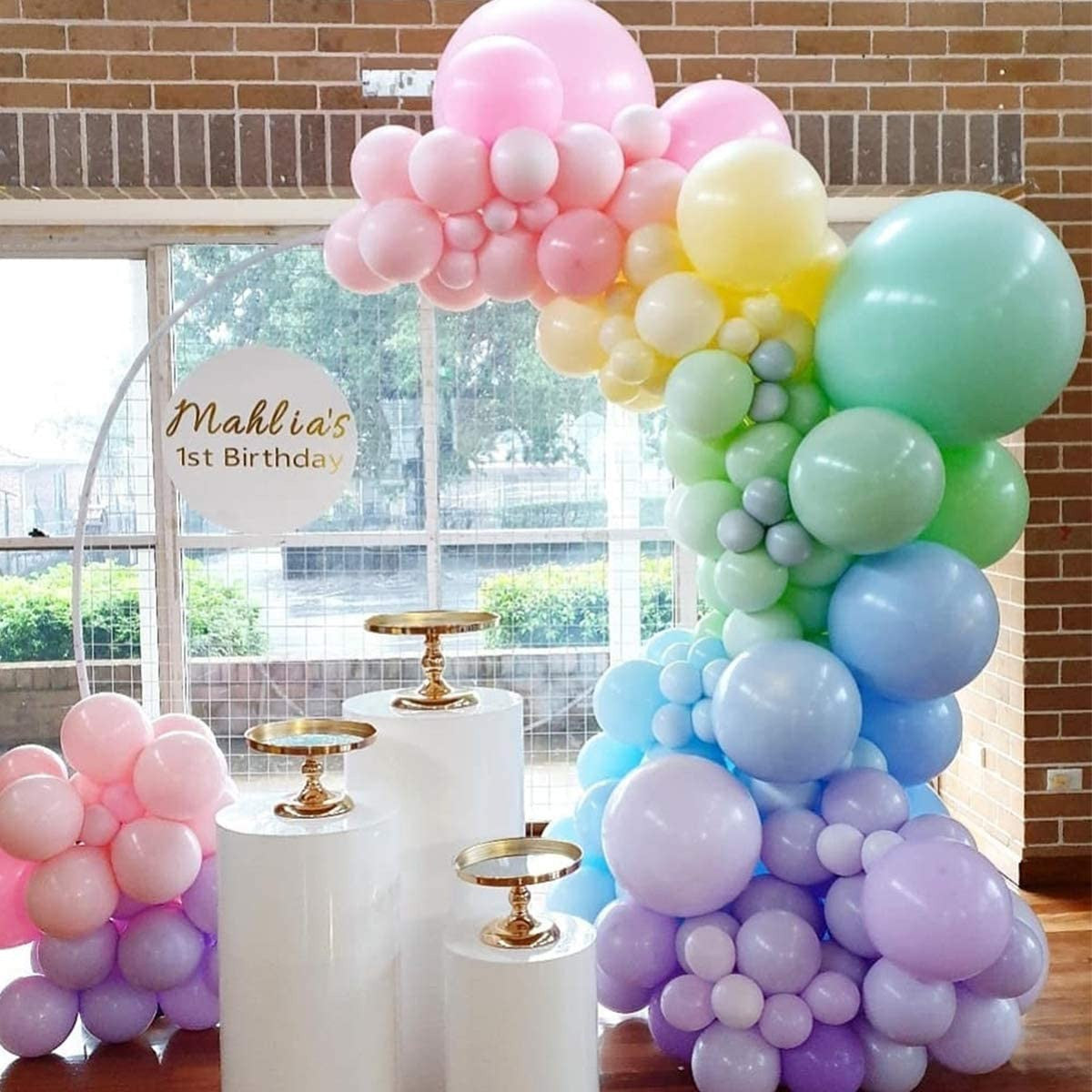 Macaron Balloon Set - 5, 10, 12, 18 Inch Latex Balloons for Weddings, Parties, and Event Decor