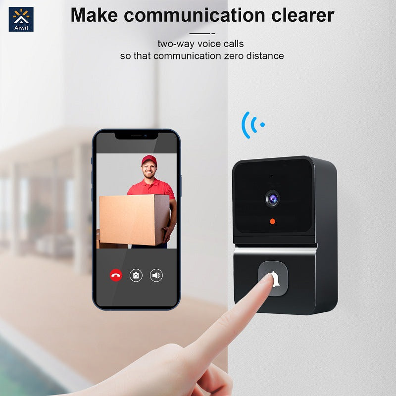 New Smart Video Doorbell T23 with Cloud Storage - 480P Wireless WiFi, Mobile Remote Intercom, In-Stock for Instant Shipping