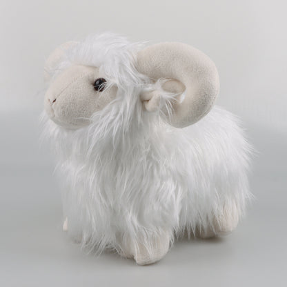 Highland Woolly Ram Sheep Plush Toy - Highland Sheep Wool Fleece Dolls