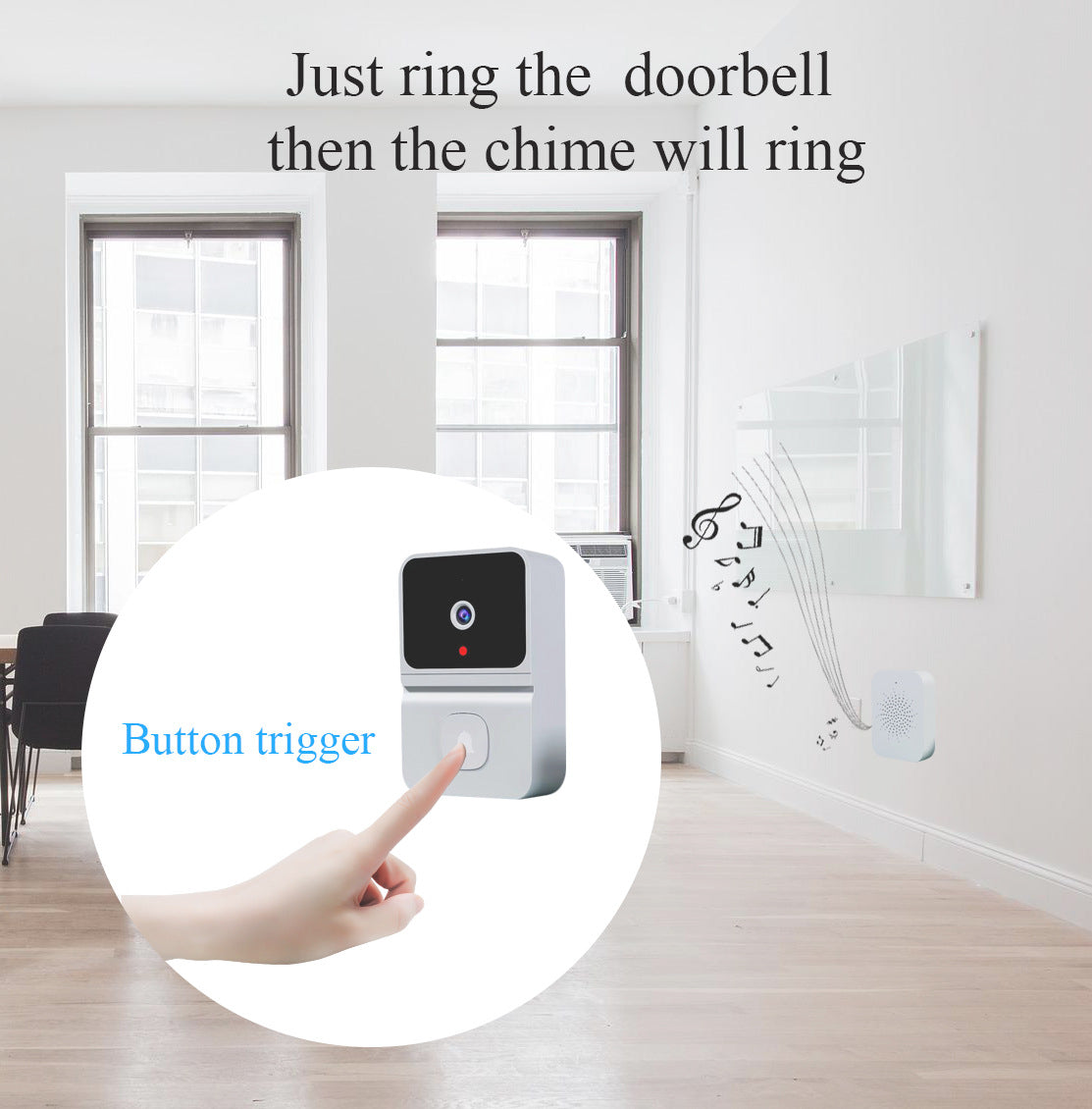 New Smart Video Doorbell T23 with Cloud Storage - 480P Wireless WiFi, Mobile Remote Intercom, In-Stock for Instant Shipping