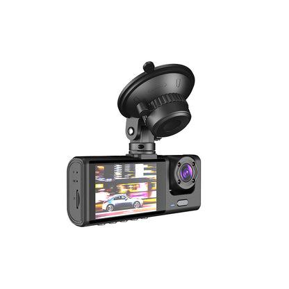 Triple-Lens HD Dash Cam In-Car Hidden Triple-Camera System for Rideshare Vehicles