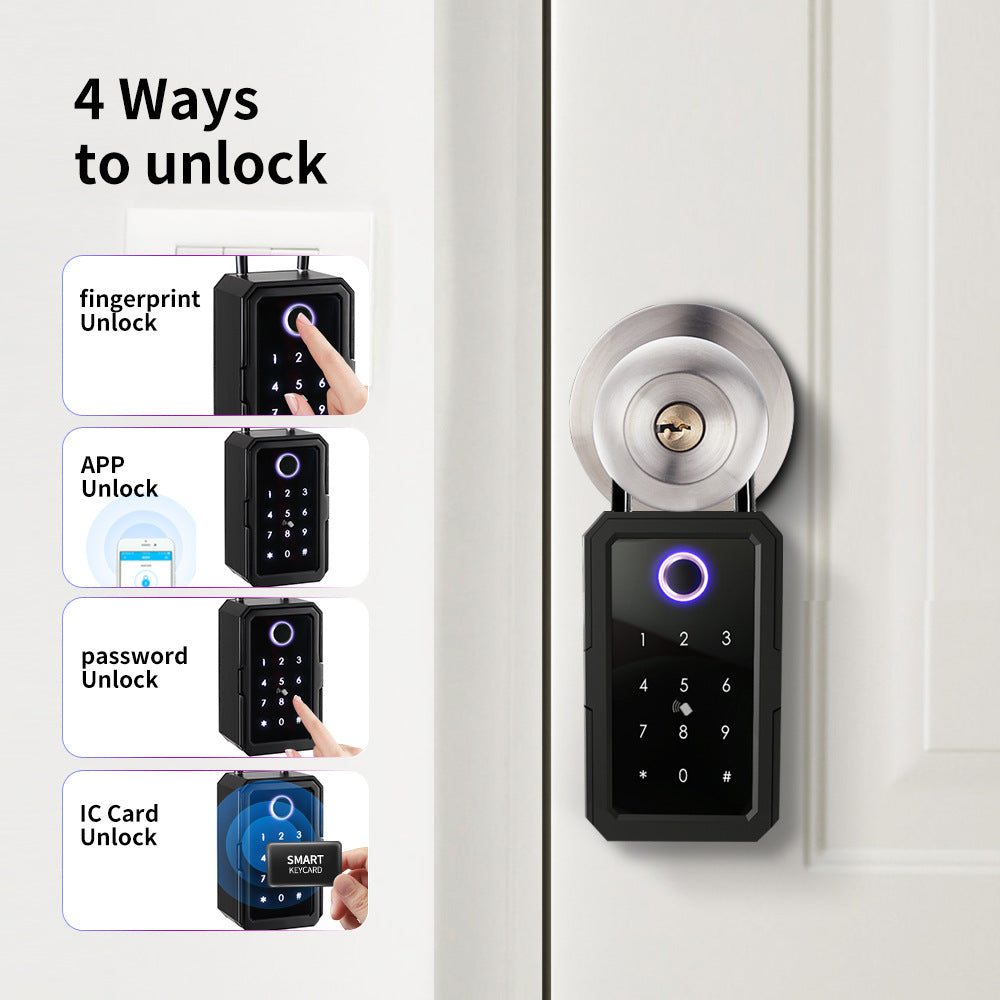 Fingerprint Key Box Password Storage Box - WiFi Enabled TTLock Bluetooth Fingerprint Lock