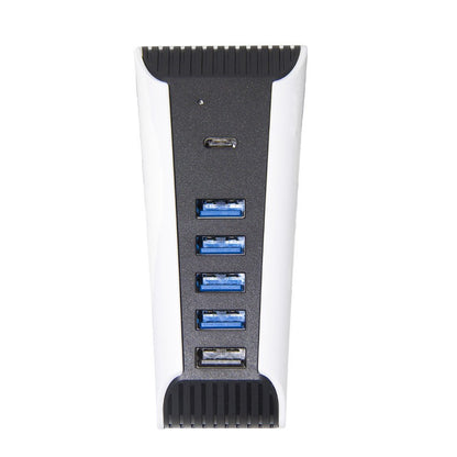 PS5 USB Hub Adapter – 5-Port High-Speed USB 2.0/3.0 Expansion Dock for PlayStation 5, Plug & Play Design