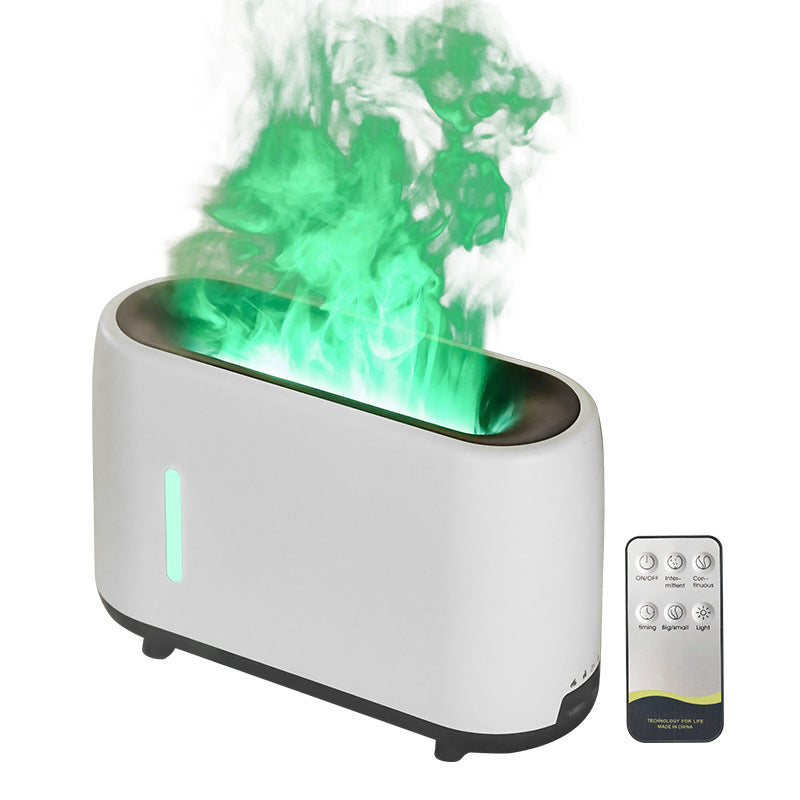 Remote-Controlled Colorful Flame Humidifier - Flame Aromatherapy Machine, Essential Oil Diffuser, Fragrance Sprayer, and Ambient Light