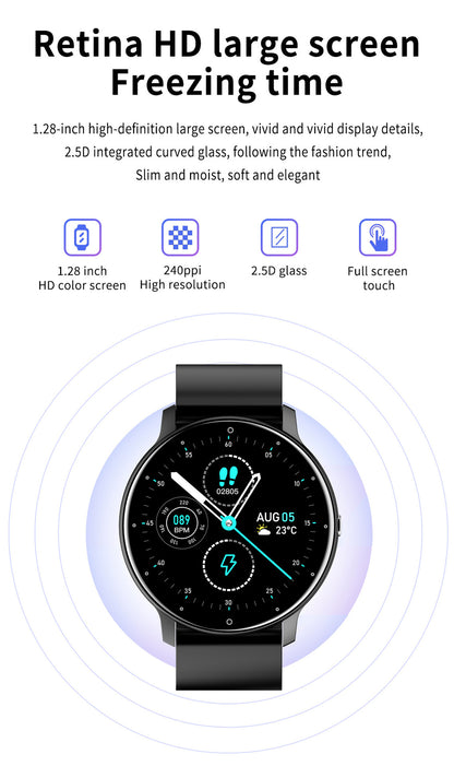 Smart Watch for Men and Women - Wearable Fitness Tracker with Blood Pressure, Blood Oxygen, and Step Count Monitoring - Intelligent Health Companion