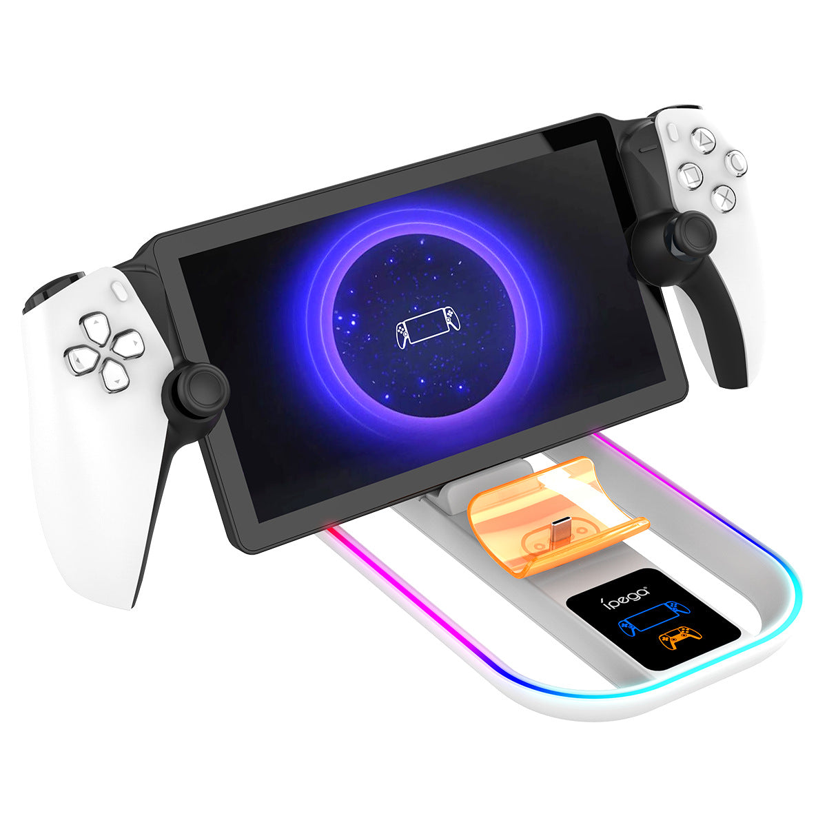 PS5 Portal Streamer Handheld Charging Dock - RGB LED with 14 Lighting Effects - Compatible with PS5 Portal Game Controller