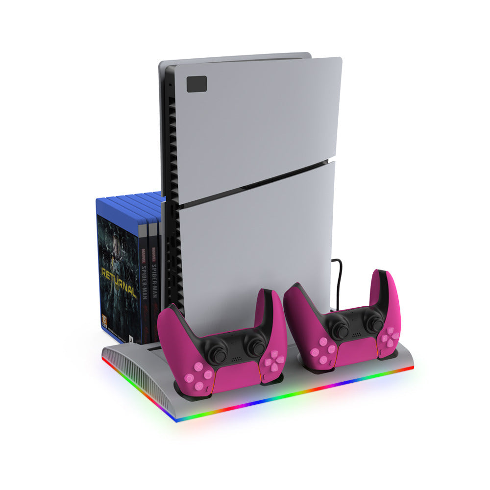 PS5Slim/PS5 Multi-Functional Stand with Dual Controller Charger and Headphone Storage - PS5 Game Accessory - DOBE TP5-3570