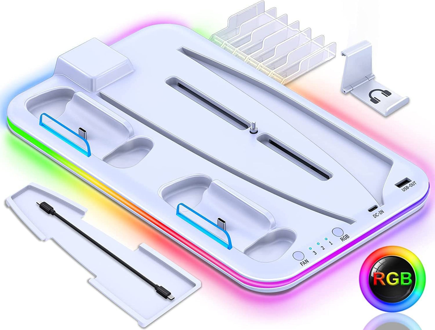 PS5 Charging Dock with RGB Lighting