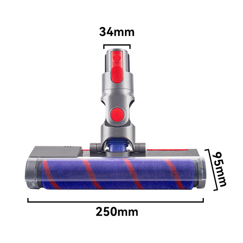 Soft Pile Roller Brush for Dyson Vacuum Cleaner Accessories (V8 V7 V10 V11) - Direct Drive Suction Head Compatible