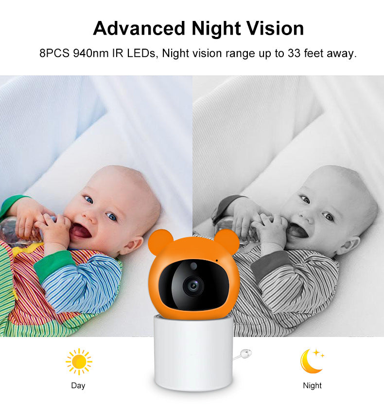 5-Inch Display Baby Monitor with Two-Way Audio and 355° Video Surveillance