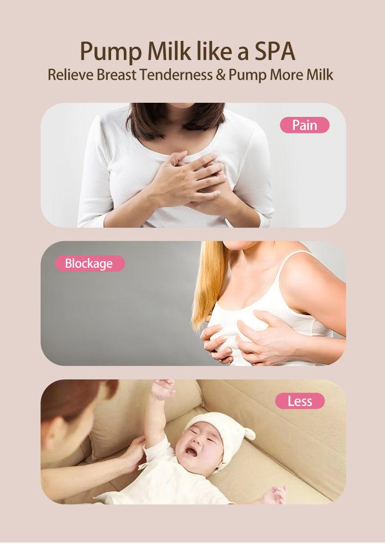 New Wearable Electric Breast Pump - All-in-One Massage and Suction Breast Pump, Hands-Free Design