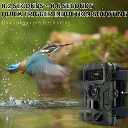 High-Definition Infrared Hunting Camera - 36MP Animal Camera Security Monitoring with 3 PIR Sensors