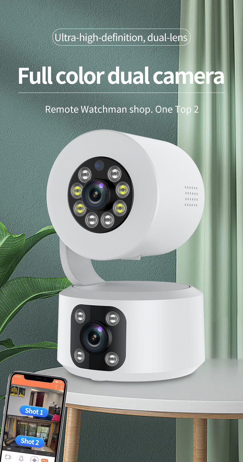 Dual-Screen Surveillance Camera with Wireless Remote Access