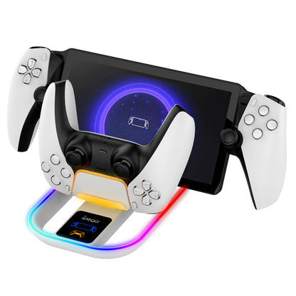 PS5 Portal Streamer Handheld Charging Dock - RGB LED with 14 Lighting Effects - Compatible with PS5 Portal Game Controller