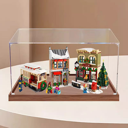 Clear Acrylic Display Case for LEGO 10308 Holiday Main Street – Dustproof Showcase for Collectibles