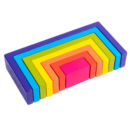 Rainbow Arch Wooden Building Blocks Set