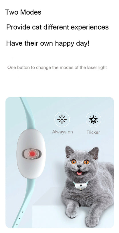 RUAYIRUA Smart Laser Cat Toy Collar | Interactive Pet Toy for Cats