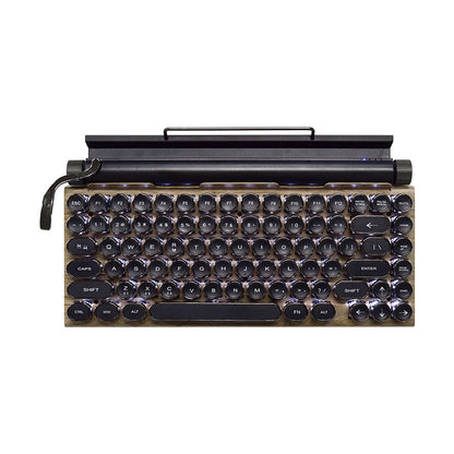 Punk Retro Mechanical Keyboard - Esports, Office, Wired, Wireless, Bluetooth - Green Shaft Typewriter Style