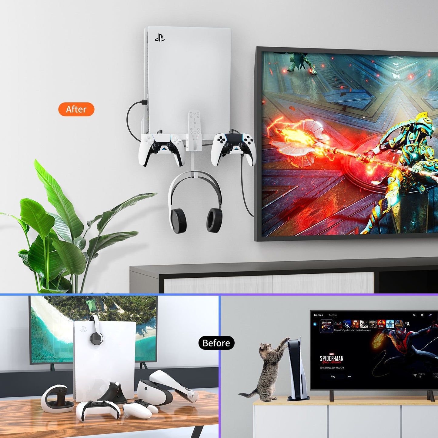 Wall Mount Stand for PS5 Consoles