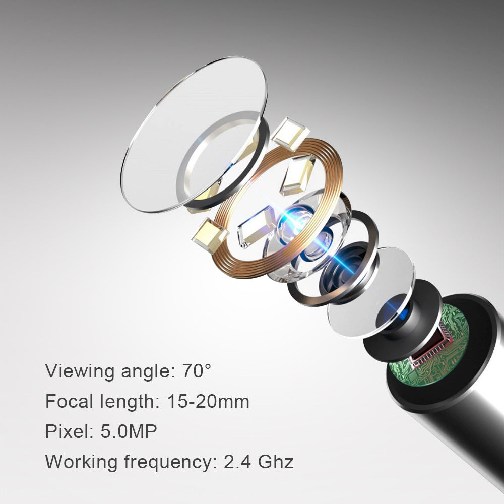 High-Definition Visual Ear Scoop - Wireless Ear Cleaning Tool & Oral Endoscope with 5MP Camera, 3.9mm Lens, and 6 LED Lights