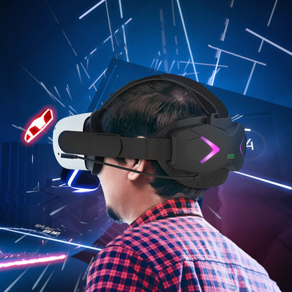 Adjustable All-in-One Headset Accessory for New Oculus Quest 2 with Built-in Charging Port