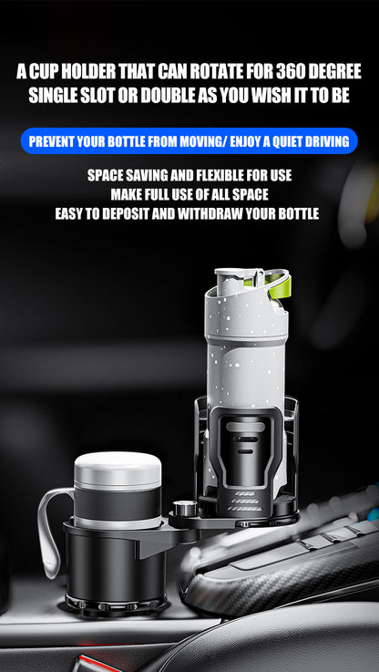 Multifunctional Car Water Cup Holder - Vehicle Beverage Holder with Switch Lock