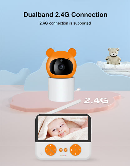 5-Inch Display Baby Monitor with Two-Way Audio and 355° Video Surveillance