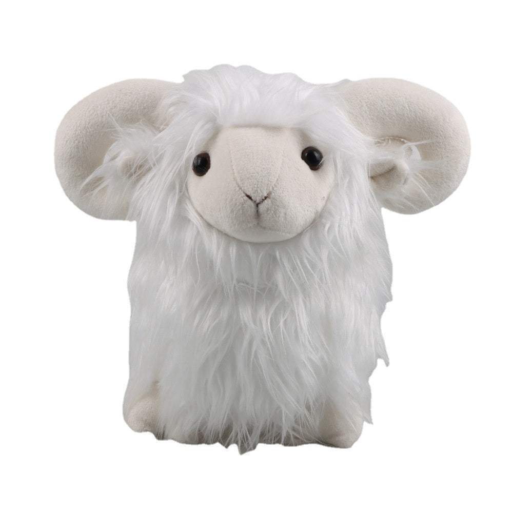 Highland Woolly Ram Sheep Plush Toy - Highland Sheep Wool Fleece Dolls