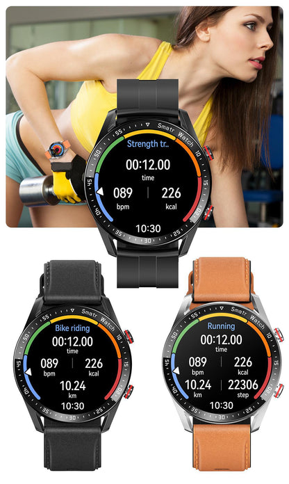 HW20 Smart Watch - ECG+PPG, Stainless Steel Strap, Bluetooth, Waterproof, Health Monitoring