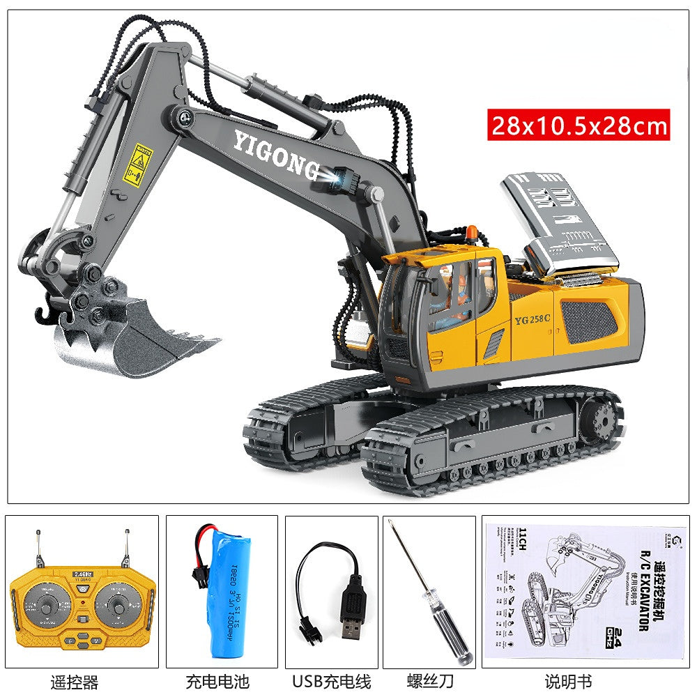 Remote Control alloy Excavator and Dump Truck Toy Set for Children - Remote Control Car