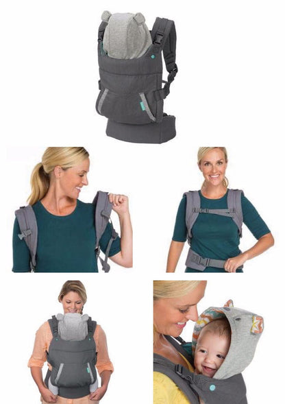 Four-in-One Baby Carrier with Hat - Two-Shoulder Baby Carrying Belt and Bag