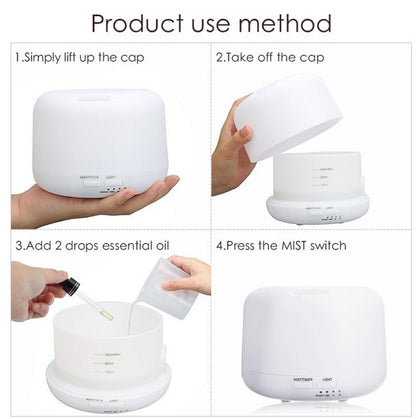 Air Aroma Diffuser - Ultrasonic High-capacity Mist Nozzle with Humidifier for Home Use